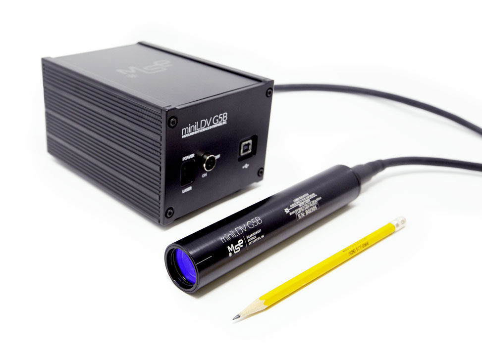 The mini LDV G5B by MSE, shown with a pencil for scale.